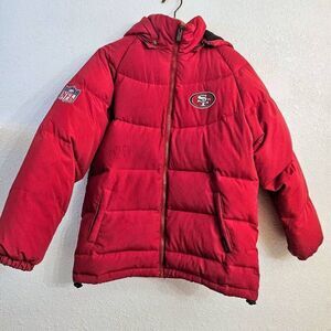 Vintage NFL Youth/Kids San Francisco 49ers Football Puffer Jacket: Size 14-16